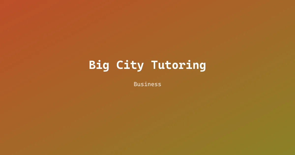 Big City Tutoring