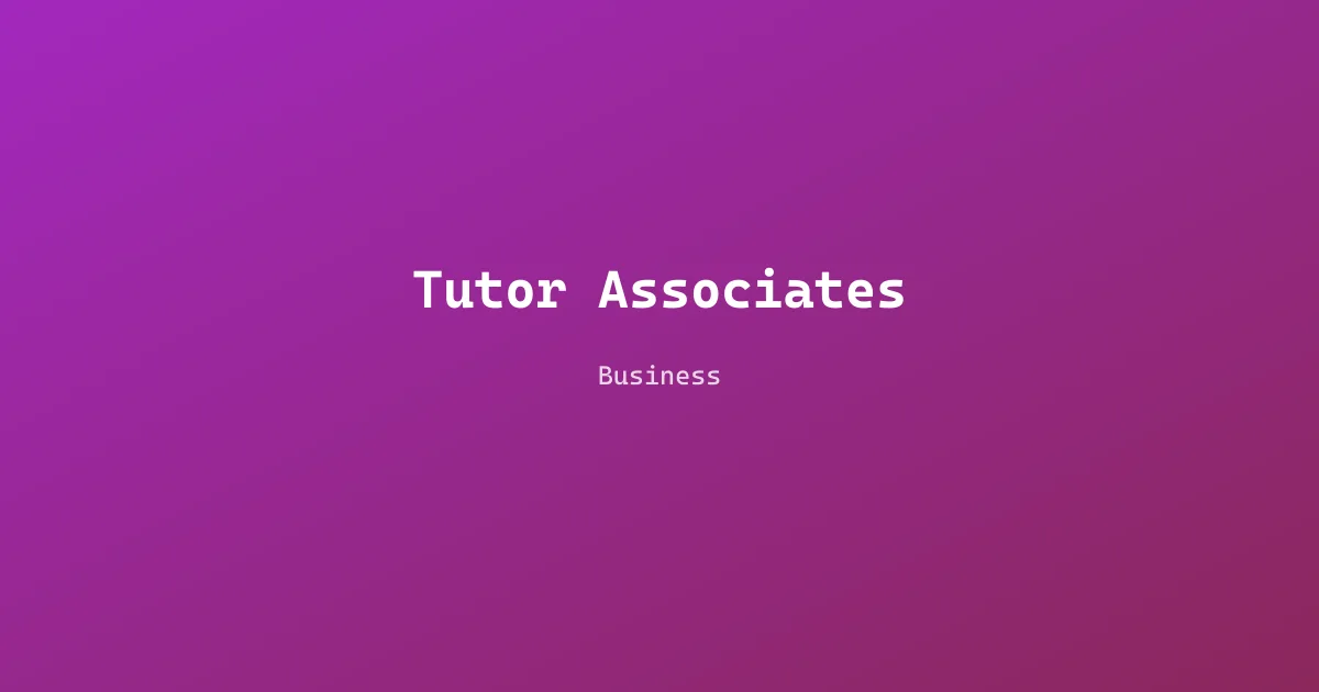 Tutor Associates